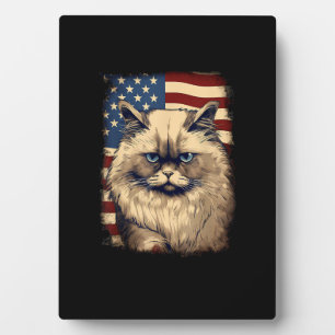 4. Juli US-Flagge Himalayan Katze Fotoplatte