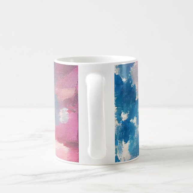 4. Juli US-Flagge Liebe digitale abstrakte Kunst Kaffeetasse (Henkel)