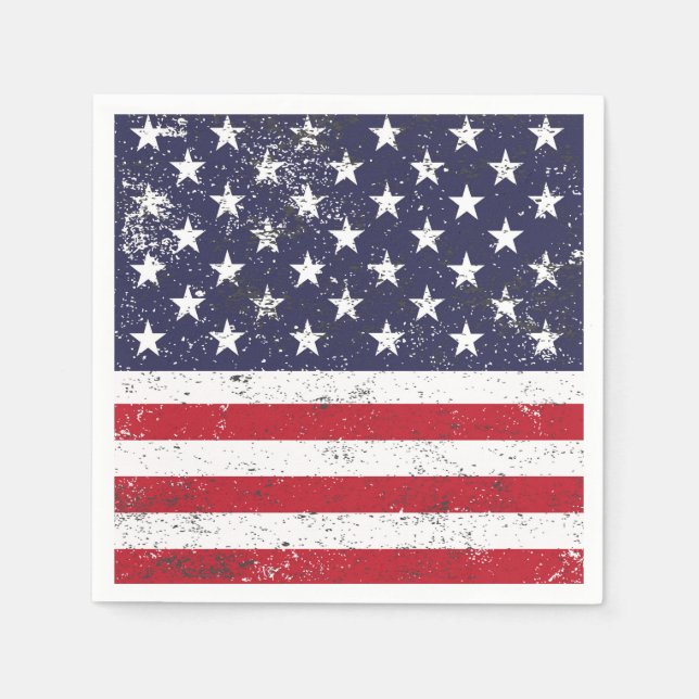4. Juli US Flagge Napkins Serviette (Vorderseite)