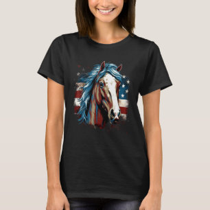 4. Juli US-Flagge Pferd 2 T-Shirt