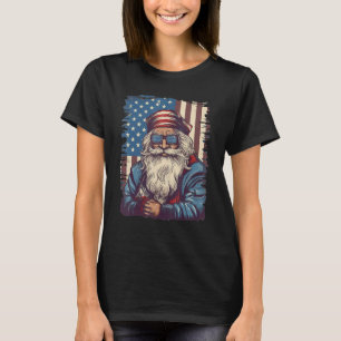 4. Juli US-Flagge Santa Claus 1 T-Shirt