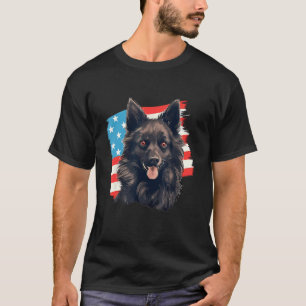 4. Juli US-Flagge Schipperke Hund 1 T-Shirt