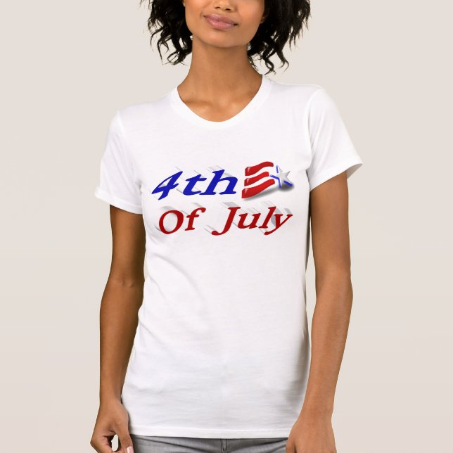 4. Juli US Flagge T - Shirt (Vorderseite)
