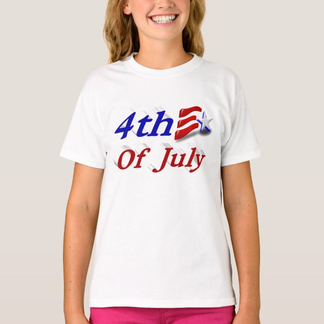 4. Juli US Flagge T-Shirt (Vorderseite)