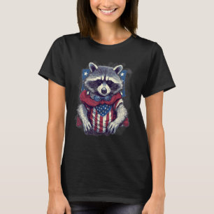 4. Juli US-Flagge Waschbär 1 T-Shirt