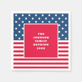 4. Juli US Flagge Wiedersehen Serviette