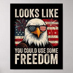 4. Juli US-Flaggen-Meme sieht so aus, als könnten Poster