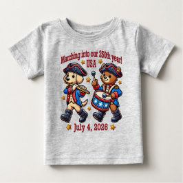 4. Juli USA 250. Jahrestag Halbjahr Baby T-shirt