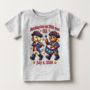 4. Juli USA 250. Jahrestag Halbjahr Baby T-shirt