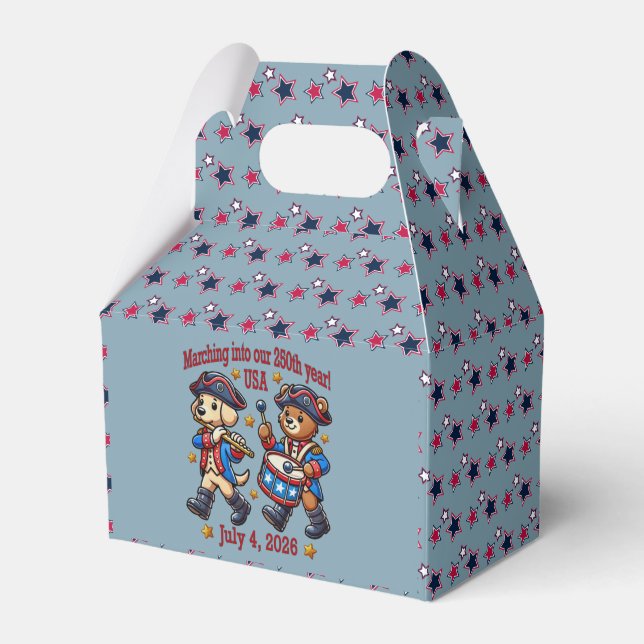 4. Juli USA 250. Jahrestag Halbjahr Geschenkschachtel (Vorderseite)