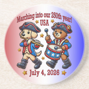 4. Juli USA 250. Jahrestag Halbjahr Getränkeuntersetzer