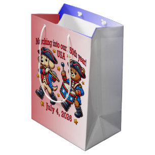 4. Juli USA 250. Jahrestag Halbjahr Mittlere Geschenktüte