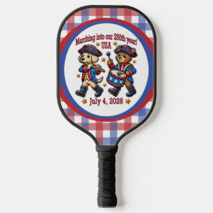 4. Juli USA 250. Jahrestag Halbjahr Pickleball Schläger