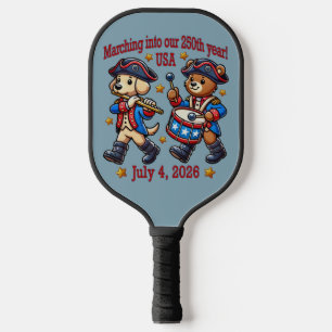 4. Juli USA 250. Jahrestag Halbjahr Pickleball Schläger