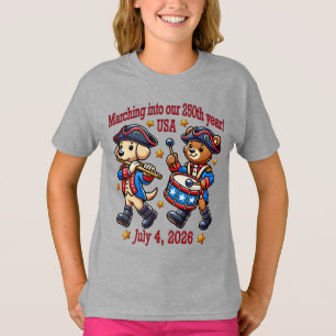 4. Juli USA 250. Jahrestag Halbjahr T-Shirt