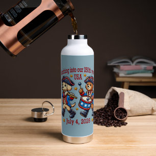 4. Juli USA 250. Jahrestag Halbjahr Trinkflasche