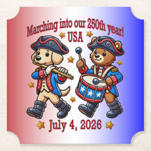 4. Juli USA 250. Jahrestag Halbjahr Untersetzer