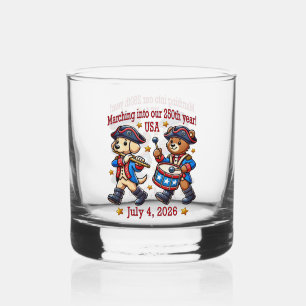 4. Juli USA 250. Jahrestag Halbjahr Whiskyglas