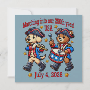 4. Juli USA 250. Jahrestag Semiquincentennial Einladung