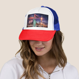 4. Juli USA 250. Statue of Liberty Rakete Truckerkappe