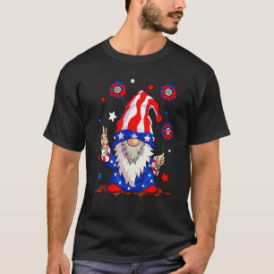 4. Juli USA American Flag Gnomes Patriotic Men T-Shirt