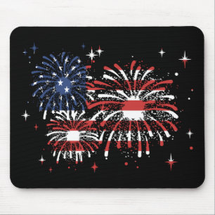 4. Juli USA Feuerwerk Mousepad