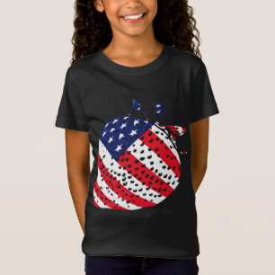 4. Juli USA Flag Patriotic Fruit Stra T-Shirt