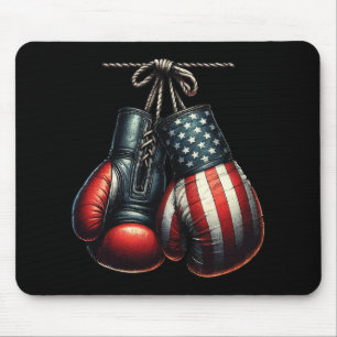 4. Juli USA-Flagge Boxhandschuhe für Boxer-Trainin Mousepad