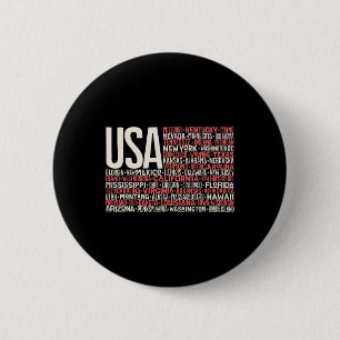 4. Juli USA Flaggen Amerika Staat Kartennamen Button