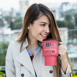 4. Juli - USA Independence Day Design Reisebecher