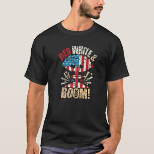 4. Juli USA Patriotisches Rotes Weiß und Boom Flag T-Shirt