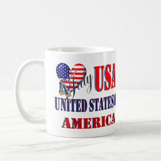 4. Juli USA T - Shirt Classic Round Sticker Kaffeetasse