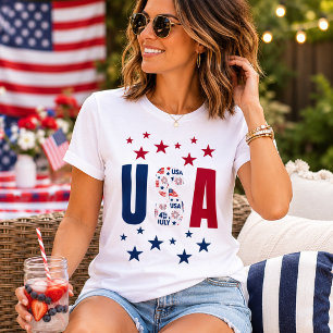 4. Juli USA T-Shirt mit Sternen