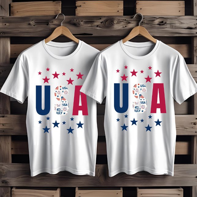 4. Juli USA T - Shirt mit Sternen (Von Creator hochgeladen)