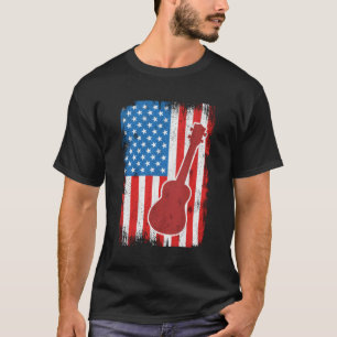4. Juli Usa Ukulele Musiker T-Shirt