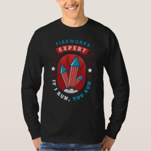 4. Juli USA Unabhängigkeitstag Feuerwerk Experte V T-Shirt
