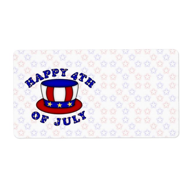 4. Juli USA Unabhängigkeitstag Label (Vorne)