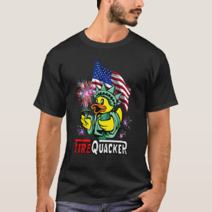 4. Juli Vaterländische Fahne Flag Gummi T-Shirt
