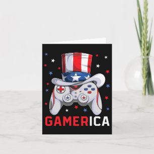 4. Juli Video Game American Flag Uncle Sam Gam Karte