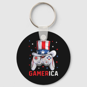 4. Juli Video Game American Flag Uncle Sam Gam Schlüsselanhänger