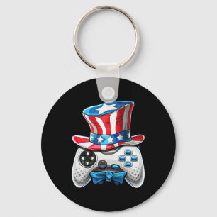 4. Juli Video Game American Flag Uncle Sam Gam Schlüsselanhänger