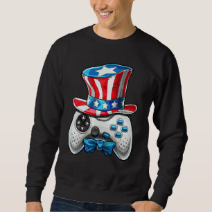 4. Juli Video Game American Flag Uncle Sam Gam Sweatshirt