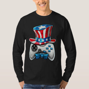 4. Juli Video Game American Flag Uncle Sam Gam T-Shirt