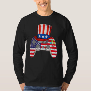 4. Juli Video Game American Flag Uncle Sam Gam T-Shirt