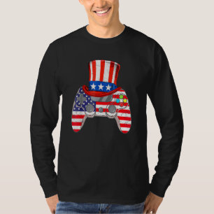 4. Juli Video Game American Flag Uncle Sam Gam T-Shirt