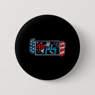 4. Juli Video Game American Gamer Kinder Jungs Ich Button