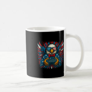 4. Juli Video Game Bald Eagle American Flag Bo Kaffeetasse