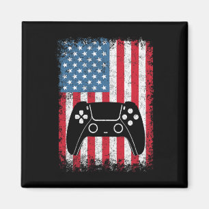 4. Juli Video Game Gamer Kinder Jungs Männer USA T Magnet