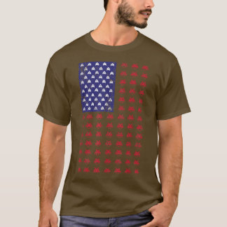 4. Juli Videospiel Gamer 80er Arcade USA Flag K T-Shirt