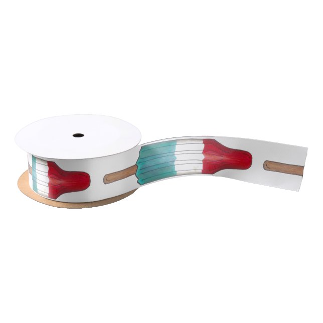 4. Juli Vierte Rocket Pop Popsicle USA Ice Lolly Satinband (Spule)